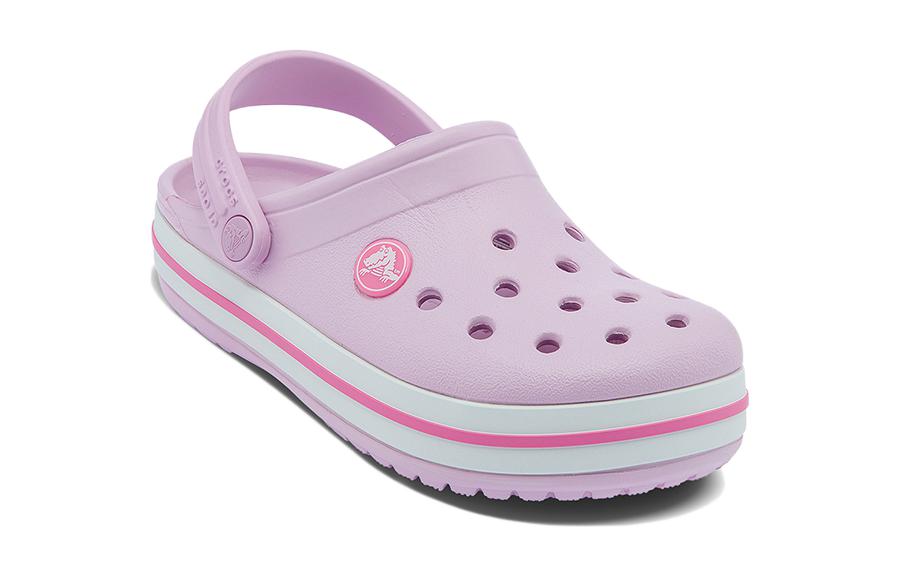 Lookbook (Youth) Crocs Crocband Clogs 'Pink White' 207005-6GD