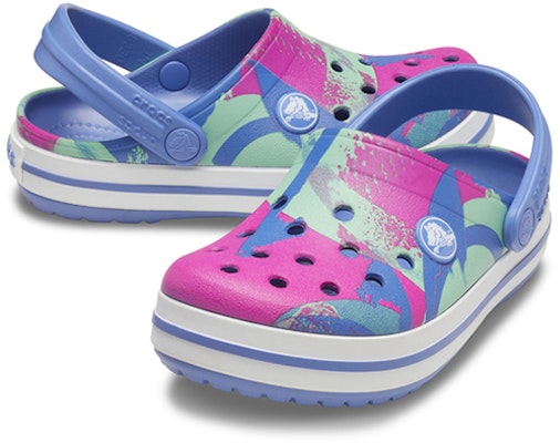 (JR) Zuecos Gráficos Crocs Crocband 'Azul Rosa Verde' 206607-434 Shop (JR) Zuecos Gráficos Crocs Crocband 'Azul Rosa Verde' 206607-434