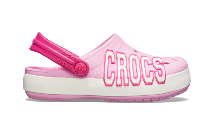 Order (JR) Crocs Crocband Logo Clogs ''Rosa Weiß'' 205533-6I2