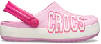 Order (JR) Crocs Crocband Logo Clogs ''Rosa Weiß'' 205533-6I2