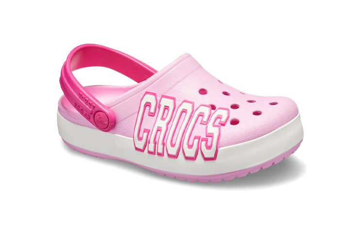 Lookbook (JR) Crocs Crocband Logo Clogs ''Rosa Weiß'' 205533-6I2