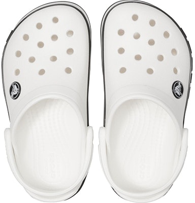 (JR) クロックス クロックバンド ロゴ クロッグ (白/黒) 206022-103 Purchase (JR) クロックス クロックバンド ロゴ クロッグ (白/黒) 206022-103