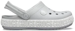 Order (JR) Crocs Crocband Logo Mania Clogs ''Grau Silber'' 205992-00J