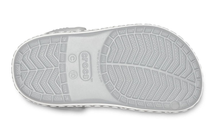 Sizing (JR) Crocs Crocband Logo Mania Zuecos 'Gris Plata' 205992-00J