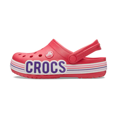 (Youth) Crocs Crocband Logo Stripe Clogs 'Red White'