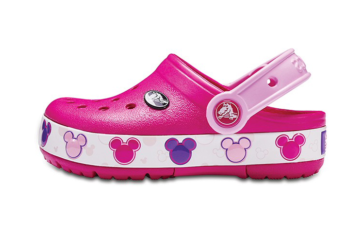 (Youth) Crocs Crocband Mickey Fun Lab Lights Clogs 'Pink White' 204994-6X0
