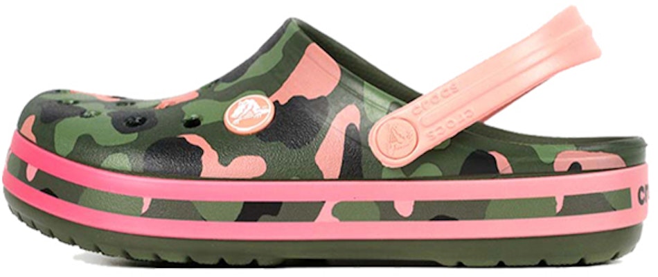 (Youth) Crocs Crocband Multi Graphic Clogs 'Green Pink' 205532-737 Buy (Youth) Crocs Crocband Multi Graphic Clogs 'Green Pink' 205532-737