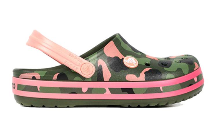 (Youth) Crocs Crocband Multi Graphic Clogs 'Green Pink' 圖 2