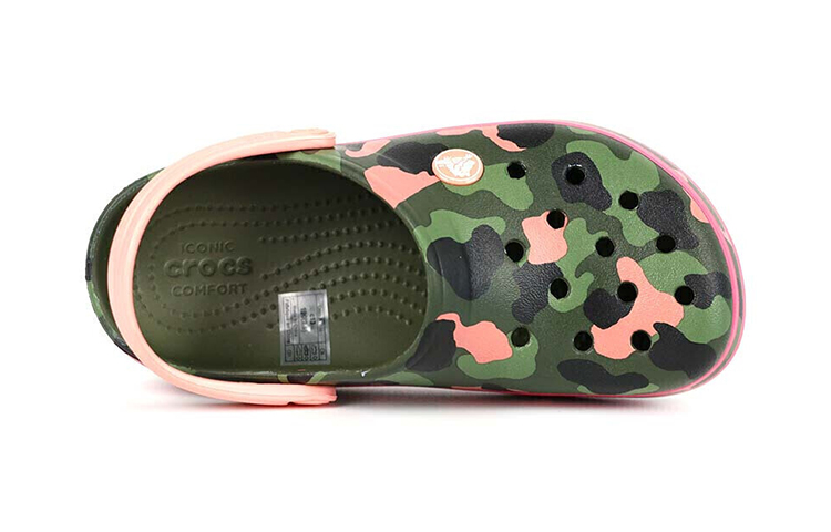 (Youth) Crocs Crocband Multi Graphic Clogs 'Green Pink' 圖 4