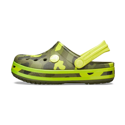 (Youth) Crocs Crocband MultiGraphic Clogs 'Army Green'