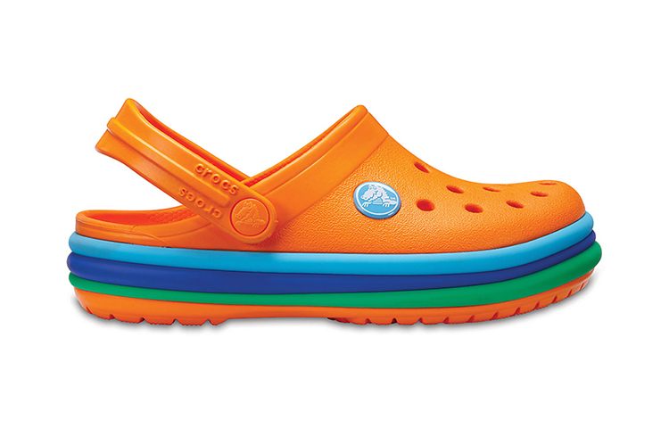 (Youth) Crocs Crocband Rainbow Band Clogs 'Orange Blue' 圖 2