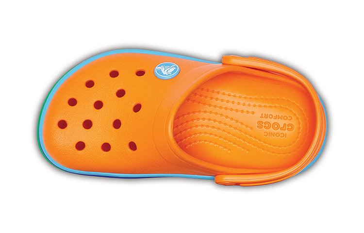 (Youth) Crocs Crocband Rainbow Band Clogs 'Orange Blue' 圖 3