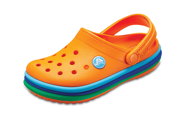 (Youth) Crocs Crocband Rainbow Band Clogs 'Orange Blue' 圖 4