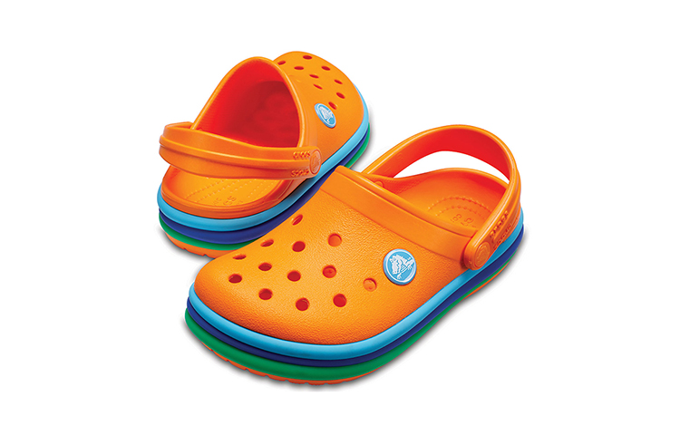 (Youth) Crocs Crocband Rainbow Band Clogs 'Orange Blue' 圖 5