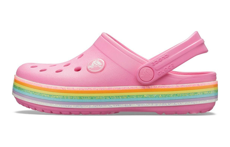 (Youth) Crocs Crocband Rainbow Glitter Clogs 'Pink' 206151-669