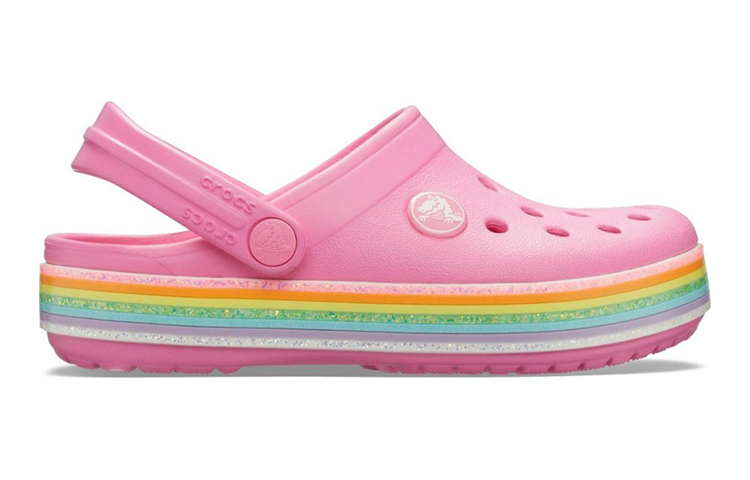 Order (JR) Crocs Crocband Glitter Pelangi Clogs 'Pink' 206151-669