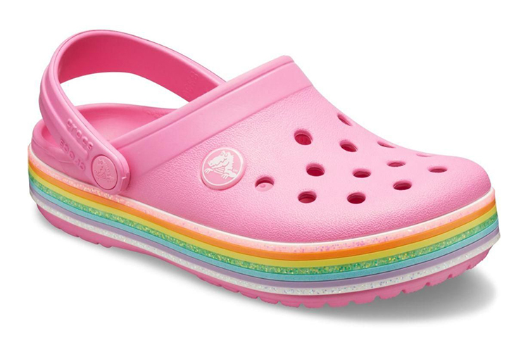 Lookbook (JR) Crocs Crocband Glitter Pelangi Clogs 'Pink' 206151-669