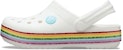 (JR) Crocs Crocband Pelangi Kasut 'Putih Multi' 206751-100