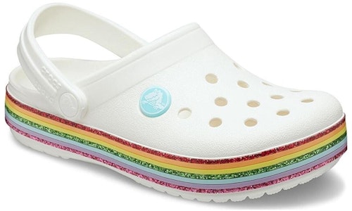 (JR) 크록스 크록밴드 레인보우 (화이트 멀티) 206751-100 Order (JR) 크록스 크록밴드 레인보우 (화이트 멀티) 206751-100