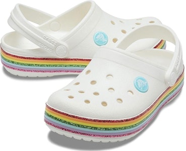(JR) 크록스 크록밴드 레인보우 (화이트 멀티) 206751-100 Lookbook (JR) 크록스 크록밴드 레인보우 (화이트 멀티) 206751-100