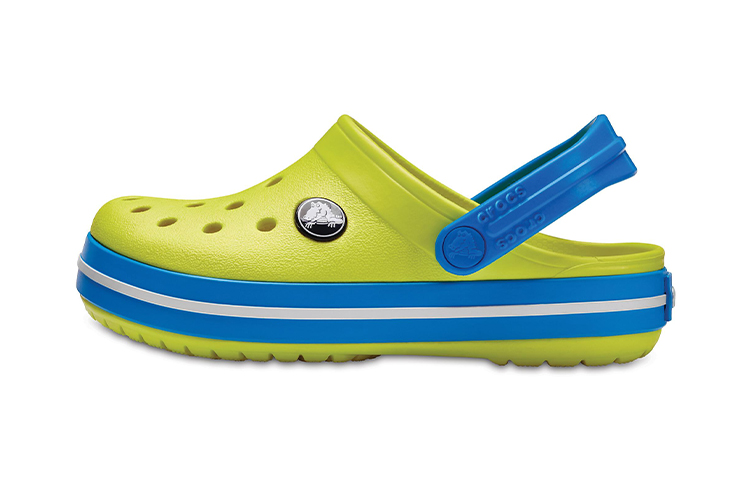 (Youth) Crocs Crocband Round Toe Clogs 'Yellow Blue' 204537-73E
