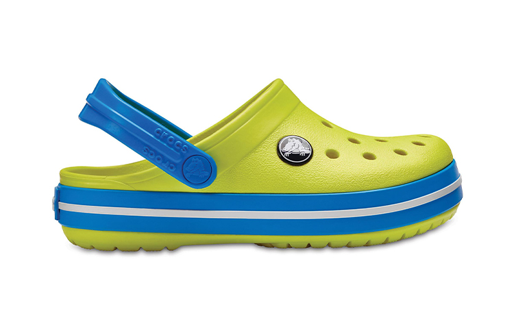 (Youth) Crocs Crocband Round Toe Clogs 'Yellow Blue' 圖 2