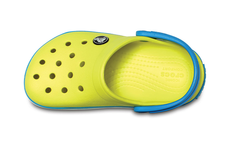 (Youth) Crocs Crocband Round Toe Clogs 'Yellow Blue' 圖 5