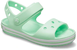 Lookbook 兒童 Crocs Crocband 休閒沙灘涼鞋 薄荷綠
