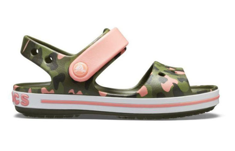 Order (Youth) Crocs Crocband Seasonal Graphic Sandals 'Green Pink' 205765-737