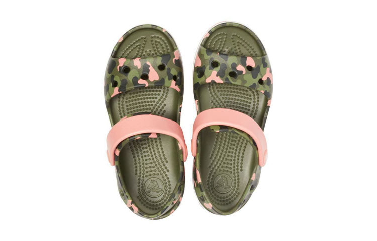 Purchase (Youth) Crocs Crocband Seasonal Graphic Sandals 'Green Pink' 205765-737