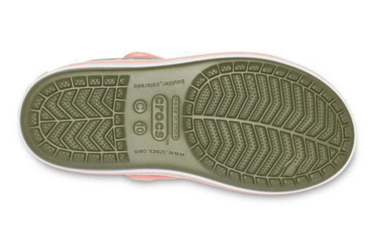Sizing (Youth) Crocs Crocband Seasonal Graphic Sandals 'Green Pink' 205765-737