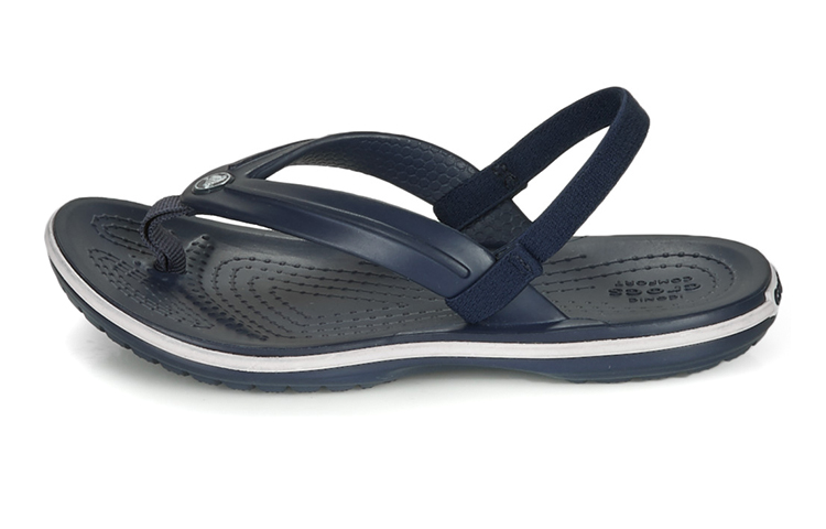 (Youth) Crocs Crocband Slingback Strap Sandals 'Navy Black'
