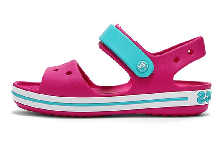 (Youth) Crocs Crocband Strap Closure Sandals 'Pink Blue' 12856-6LH