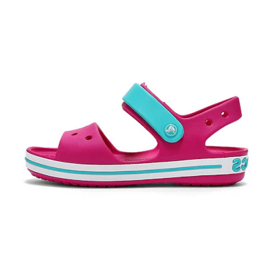(Youth) Crocs Crocband Strap Closure Sandals 'Pink Blue'