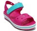 Shop (JR) Crocs Crocband Sandal Tali Strap 'Pink Blue' 12856-6LH