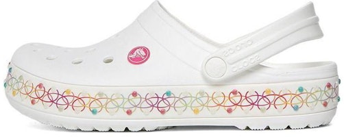 (Youth) Crocs Crocband Stretch Necklace Clog 'White Multi' 208269-94S (Youth) Crocs Crocband Stretch Necklace Clog 'White Multi' 208269-94S