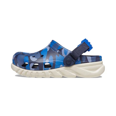 (Youth) Crocs Duet Max 2 Camo Redux Clogs 'Navy Stucco'