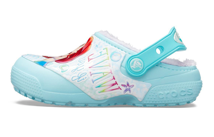 (Youth) Crocs Fun Lab Disney Little Mermaid Clogs 'Sky Blue White' 206281-4O9