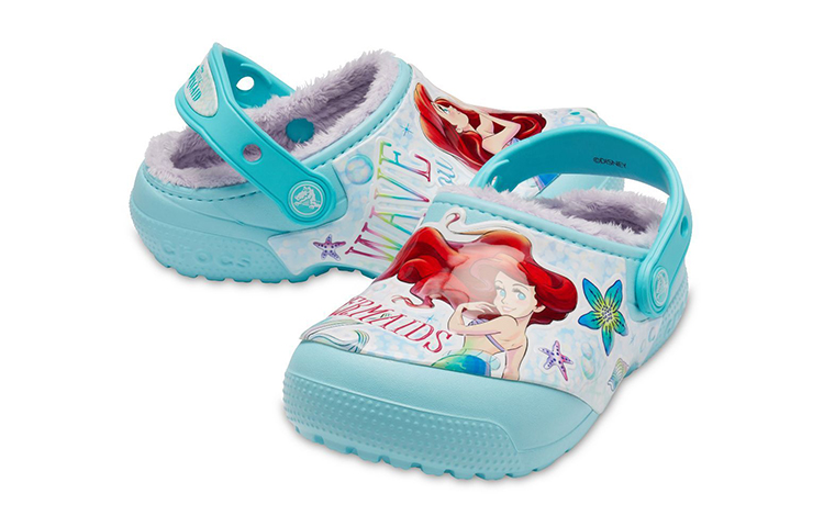 Shop (Youth) Crocs Fun Lab Disney Little Mermaid Clogs 'Sky Blue White' 206281-4O9