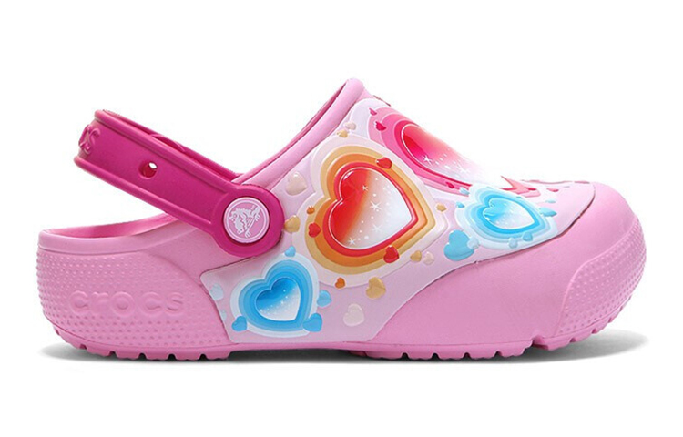 Order (Youth) Crocs Fun Lab Heart Lights Clogs 'Pink Blue' 205648-6I2