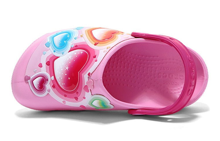 Lookbook (Youth) Crocs Fun Lab Heart Lights Clogs 'Pink Blue' 205648-6I2
