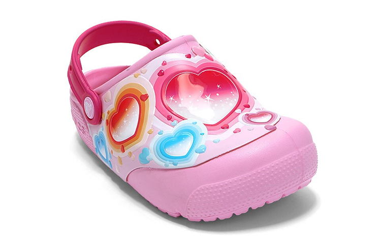 Shop (Youth) Crocs Fun Lab Heart Lights Clogs 'Pink Blue' 205648-6I2