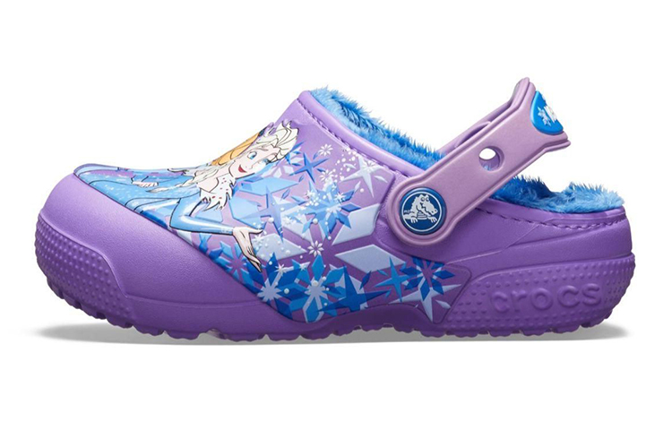 (Youth) Crocs Fun Lab Lined Frozen Clogs 'Purple Blue' 205292-510