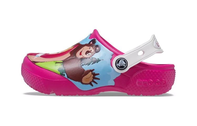 (Youth) Crocs Fun Lab Masha And The Bear Patch Clogs 'Candy Pink' 207079-6X0