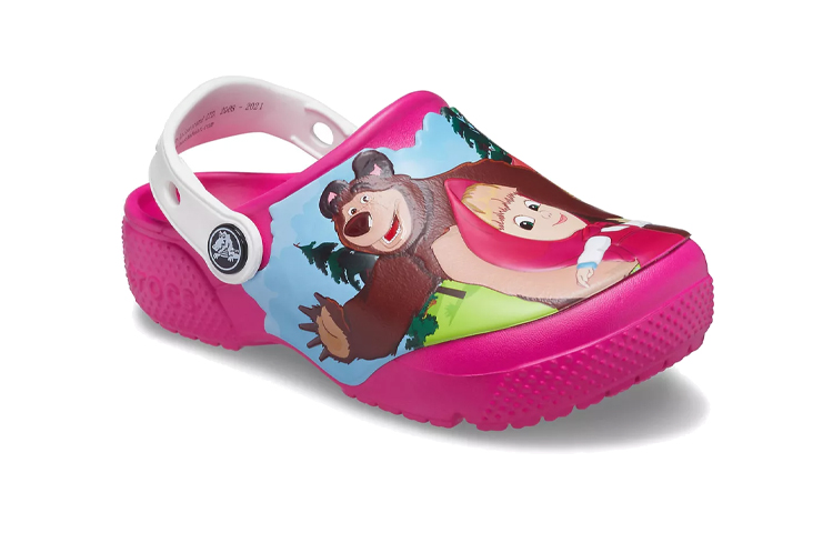 Lookbook (Youth) Crocs Fun Lab Masha And The Bear Patch Clogs 'Candy Pink' 207079-6X0