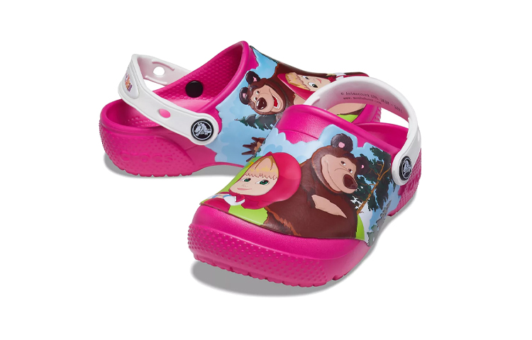 Shop (Youth) Crocs Fun Lab Masha And The Bear Patch Clogs 'Candy Pink' 207079-6X0