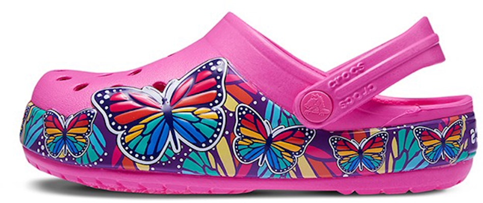 (Youth) Crocs Fun Lab Multi Butterfly Band Light Clogs 'Pink Blue' 206158-6QQ Buy (Youth) Crocs Fun Lab Multi Butterfly Band Light Clogs 'Pink Blue' 206158-6QQ