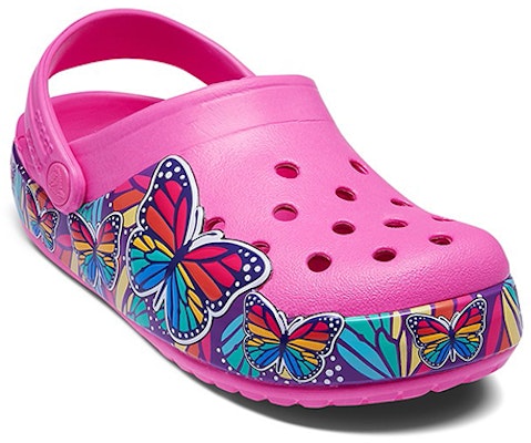 兒童 Crocs Fun Lab "Mltibtterfly" 簡約休閒洞洞涼鞋 電光粉 Lookbook 兒童 Crocs Fun Lab "Mltibtterfly" 簡約休閒洞洞涼鞋 電光粉