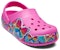 (JR) Crocs Fun Lab Pelbagai Reka Clog Coklat 'Pink Biru' dengan Rama-Rama 206158-6QQ