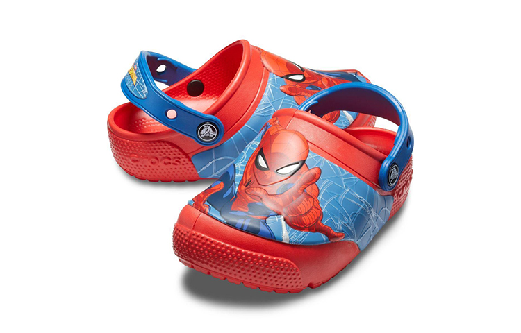 Shop (Youth) Crocs Fun Lab SpiderMan Lights Clogs 'Red Blue' 205506-8C1